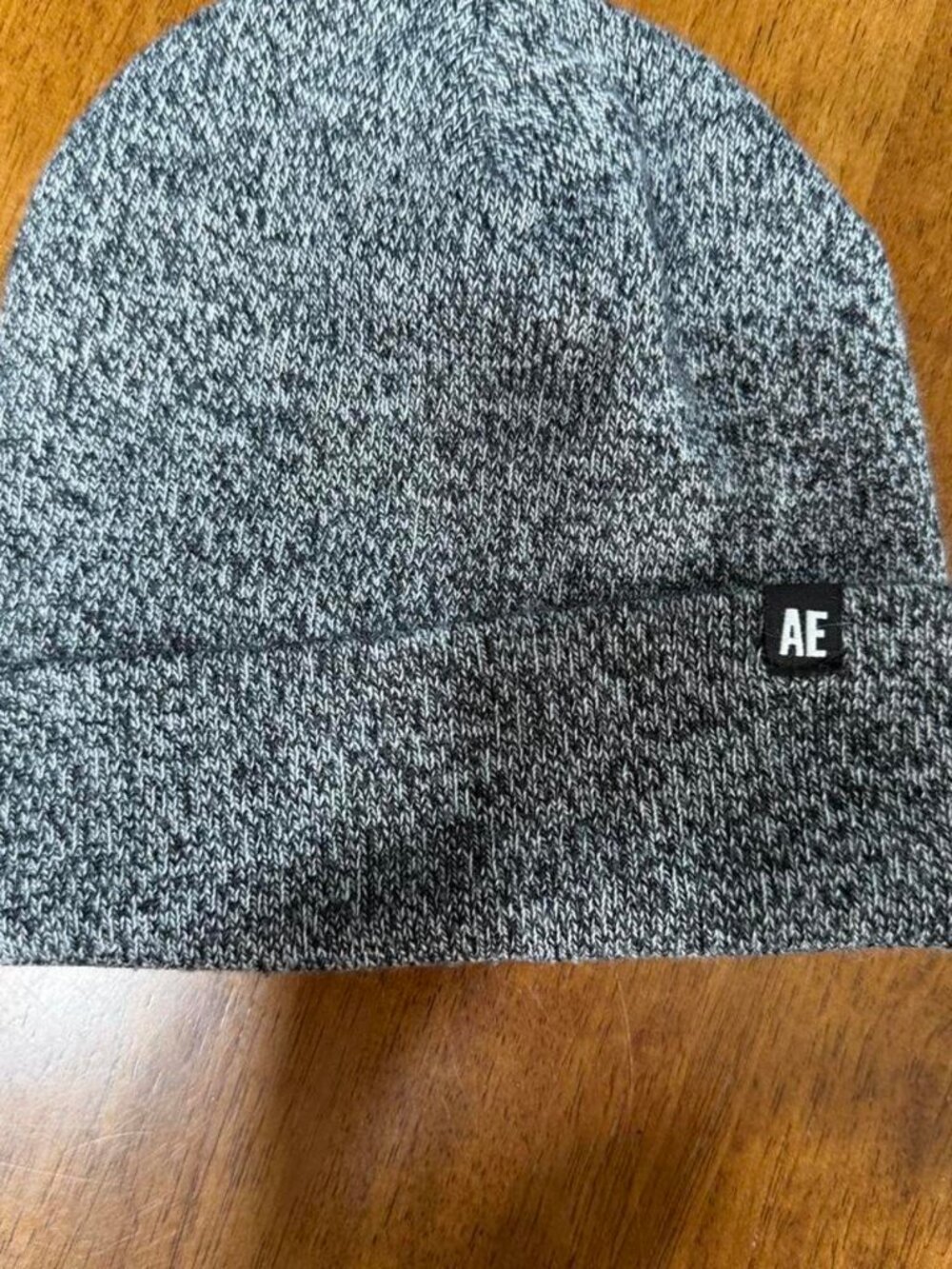 American Eagle Gray Beanie Y2K Knit Winter Hat AEO